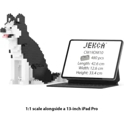 Jekca - Husky Mini 01 - Big - Lego - Sculpture - Construction - 4D - Brick Animals - Toys - Avvenice