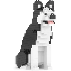 Jekca - Husky Mini 01 - Lego - Sculpture - Construction - 4D - Brick Animals - Toys - Avvenice