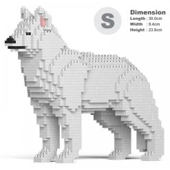 Jekca - Husky 01S-M02 - Lego - Sculpture - Construction - 4D - Brick Animals - Toys - Avvenice