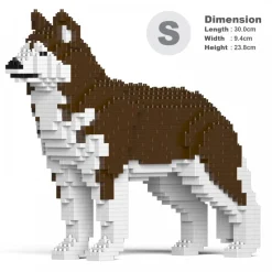 Jekca - Husky 01S-M03 - Lego - Sculpture - Construction - 4D - Brick Animals - Toys - Avvenice