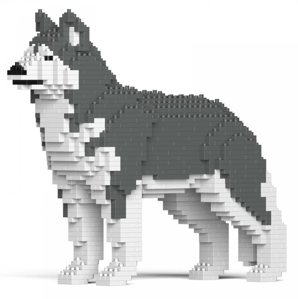 Jekca - Husky 01S-M04 - Lego - Sculpture - Construction - 4D - Brick Animals - Toys - Avvenice