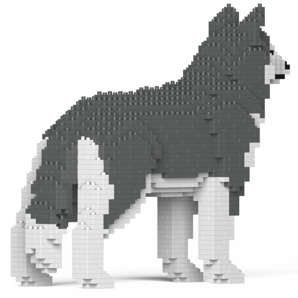 Jekca - Husky 01S-M04 - Lego - Sculpture - Construction - 4D - Brick Animals - Toys - Avvenice