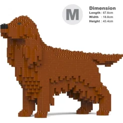 Jekca - Irish Setter 01-M01 - Big - Lego - Sculpture - Construction - 4D - Brick Animals - Toys - Avvenice