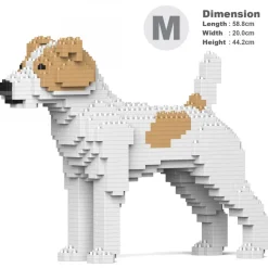 Jekca - Jack Russell Terrier 01-M03 - Big - Lego - Sculpture - Construction - 4D - Brick Animals - Toys - Avvenice