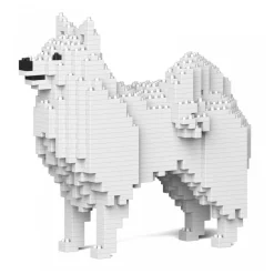 Jekca - Japanese Spitz 01S - Lego - Sculpture - Construction - 4D - Brick Animals - Toys - Avvenice