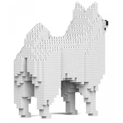 Jekca - Japanese Spitz 01S - Lego - Sculpture - Construction - 4D - Brick Animals - Toys - Avvenice