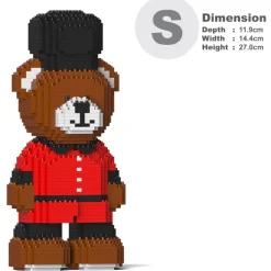Jekca - Jekca Bear (King’s Guard) 01 - Lego - Sculpture - Construction - 4D - Brick Animals - Toys - Avvenice