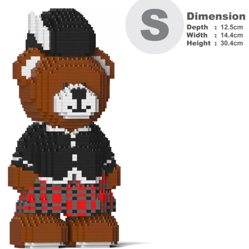 Jekca - Jekca Bear (Scottish) 01 - Lego - Sculpture - Construction - 4D - Brick Animals - Toys - Avvenice