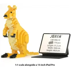 Jekca - Kangaroo 01 - Big - Lego - Sculpture - Construction - 4D - Brick Animals - Toys - Avvenice