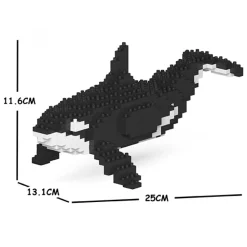 Jekca - Killer Whale 01S - Lego - Sculpture - Construction - 4D - Brick Animals - Toys - Avvenice