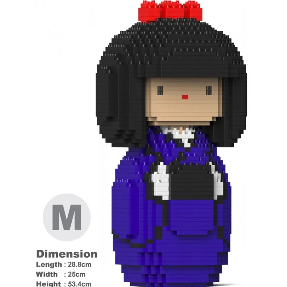 Jekca - Kokeshi Doll 01-M02 - Big - Lego - Sculpture - Construction - 4D - Brick Animals - Toys - Avvenice