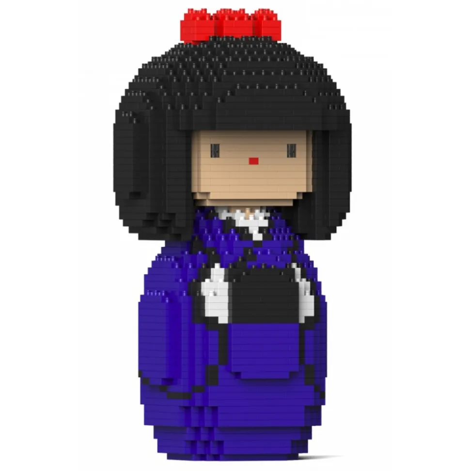 Jekca - Kokeshi Doll 01S-M02 - Lego - Sculpture - Construction - 4D - Brick Animals - Toys - Avvenice