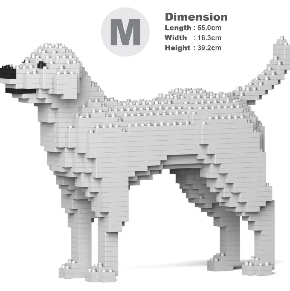 Jekca - Labrador Retriever 01-M02 - Big - Lego - Sculpture - Construction - 4D - Brick Animals - Toys - Avvenice