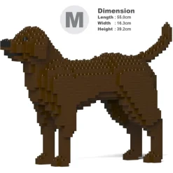Jekca - Labrador Retriever 01-M05 - Big - Lego - Sculpture - Construction - 4D - Brick Animals - Toys - Avvenice