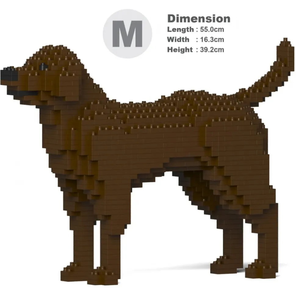 Jekca - Labrador Retriever 01-M05 - Big - Lego - Sculpture - Construction - 4D - Brick Animals - Toys - Avvenice