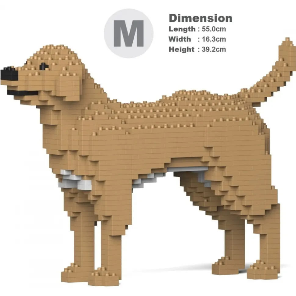 Jekca - Labrador Retriever 01-M04 - Big - Lego - Sculpture - Construction - 4D - Brick Animals - Toys - Avvenice