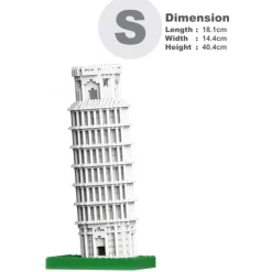 Jekca - Leaning Tower of Pisa 01S - Lego - Sculpture - Construction - 4D - Brick Animals - Toys - Avvenice