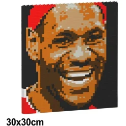 Jekca - LeBron James Brick Painting 04S - Lego - Sculpture - Construction - 4D - Brick Animals - Toys - Avvenice