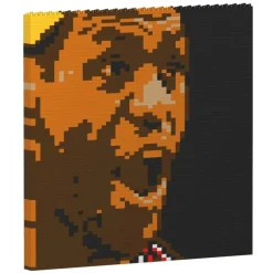 Jekca - LeBron James Brick Painting 03S - Lego - Sculpture - Construction - 4D - Brick Animals - Toys - Avvenice