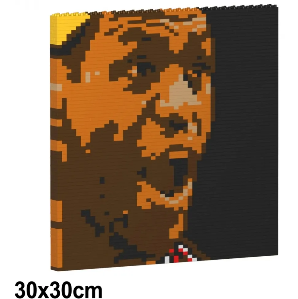 Jekca - LeBron James Brick Painting 03S - Lego - Sculpture - Construction - 4D - Brick Animals - Toys - Avvenice