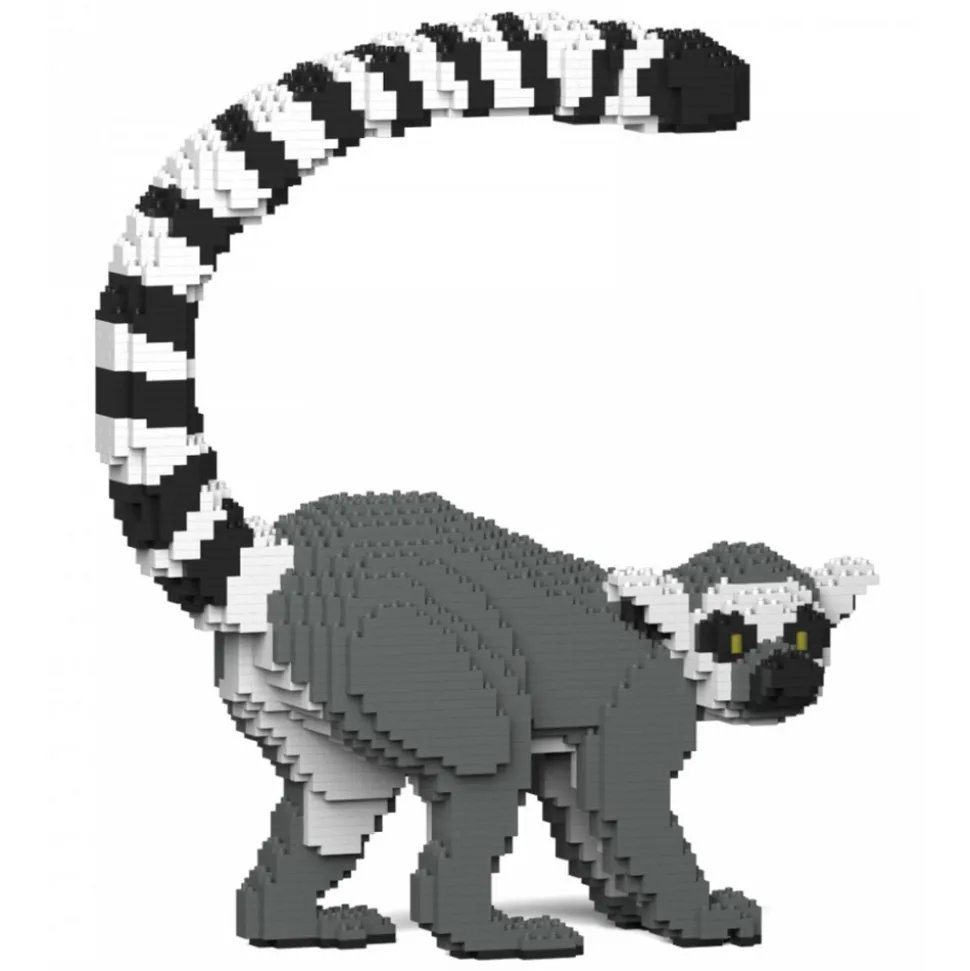 Jekca - Lemur 01 - Big - Lego - Sculpture - Construction - 4D - Brick Animals - Toys - Avvenice