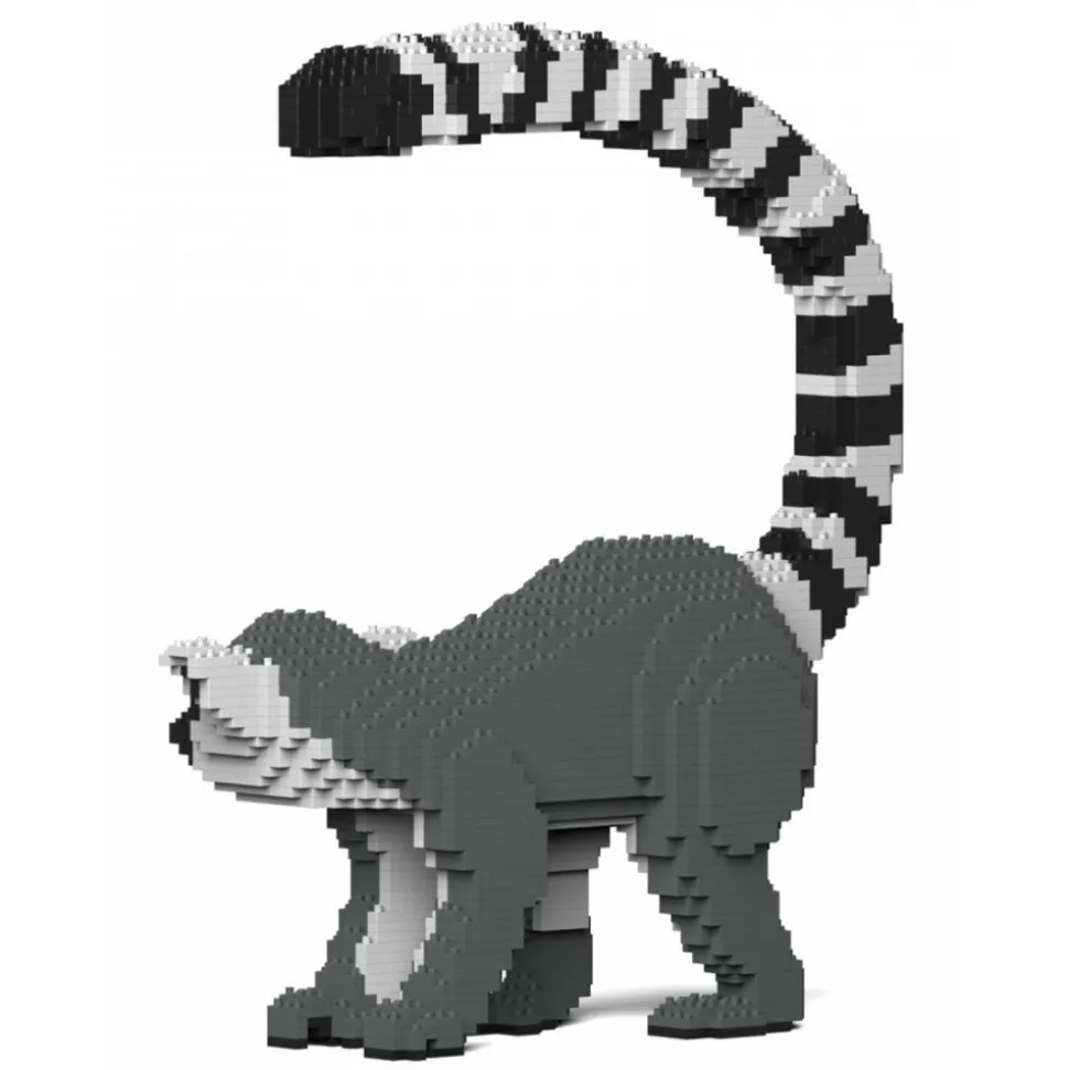 Jekca - Lemur 01 - Big - Lego - Sculpture - Construction - 4D - Brick Animals - Toys - Avvenice