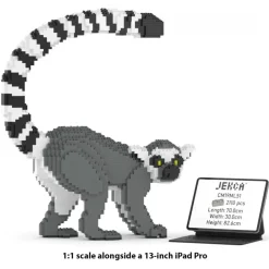 Jekca - Lemur 01 - Big - Lego - Sculpture - Construction - 4D - Brick Animals - Toys - Avvenice