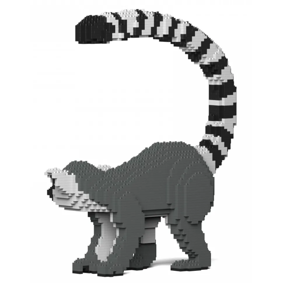 Jekca - Lemur 01S - Lego - Sculpture - Construction - 4D - Brick Animals - Toys - Avvenice