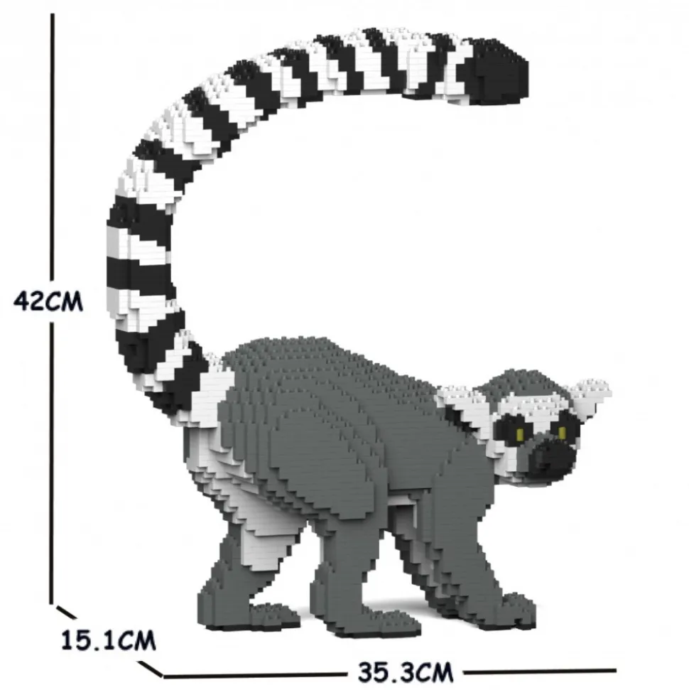 Jekca - Lemur 01S - Lego - Sculpture - Construction - 4D - Brick Animals - Toys - Avvenice