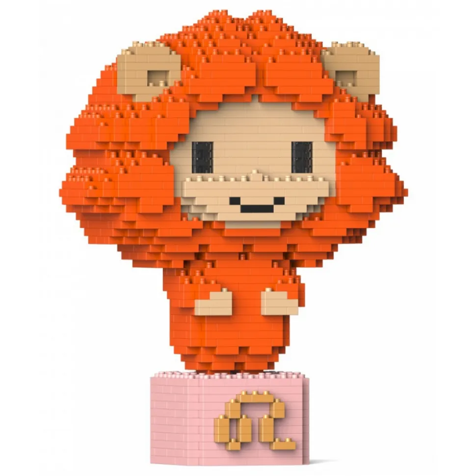 Jekca - Leo 01 - Big - Lego - Sculpture - Construction - 4D - Brick Animals - Toys - Avvenice