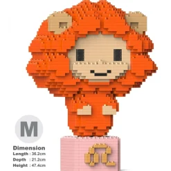 Jekca - Leo 01 - Big - Lego - Sculpture - Construction - 4D - Brick Animals - Toys - Avvenice