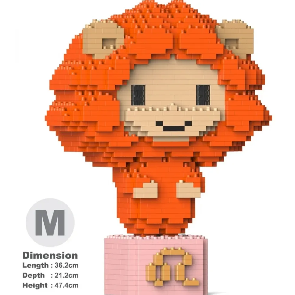 Jekca - Leo 01 - Big - Lego - Sculpture - Construction - 4D - Brick Animals - Toys - Avvenice