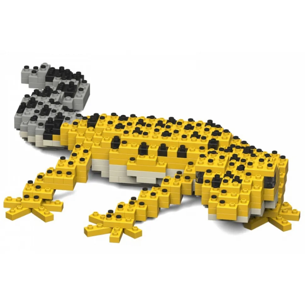 Jekca - Leopard Gecko 01 - Big - Lego - Sculpture - Construction - 4D - Brick Animals - Toys - Avvenice