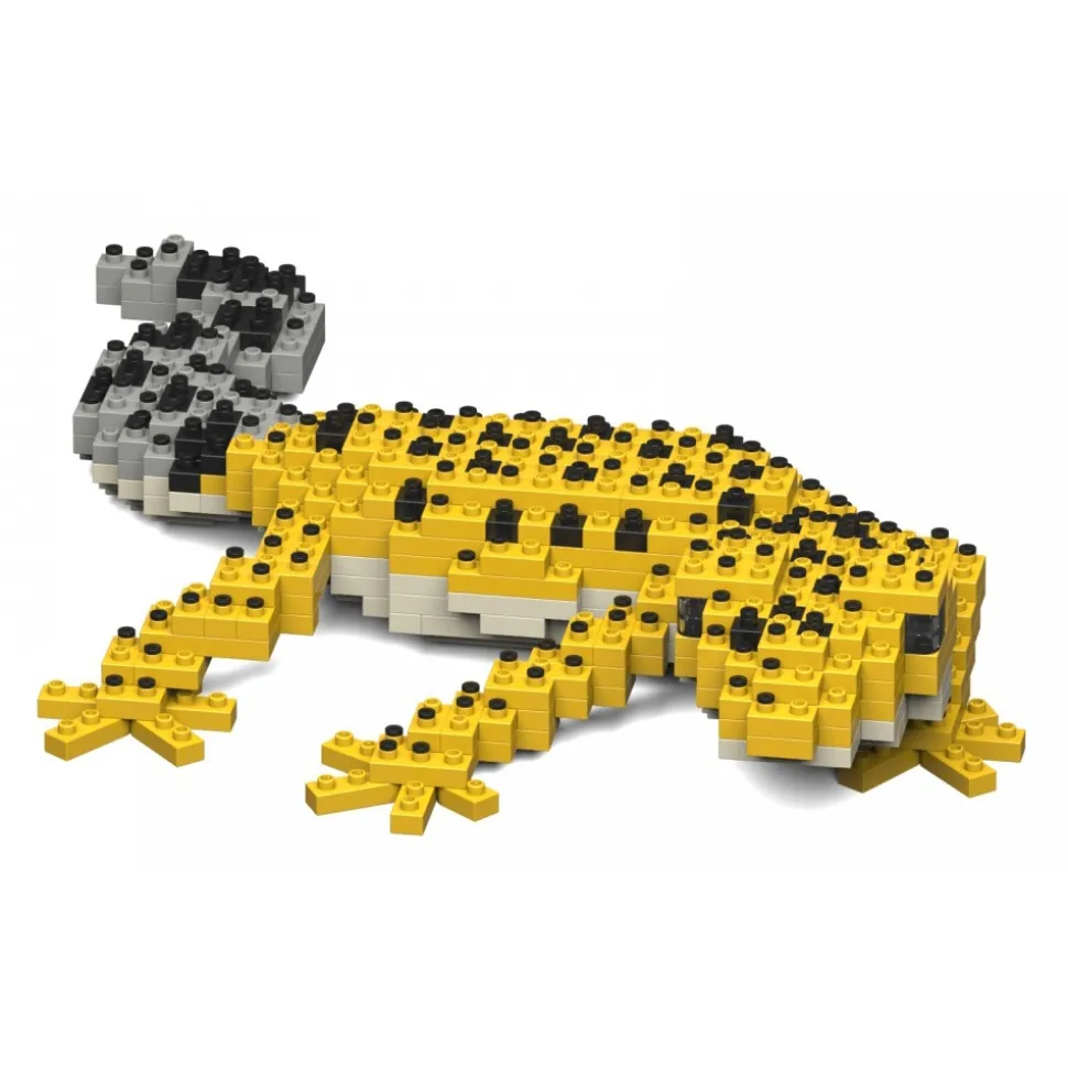 Jekca - Leopard Gecko 01S - Lego - Sculpture - Construction - 4D - Brick Animals - Toys - Avvenice