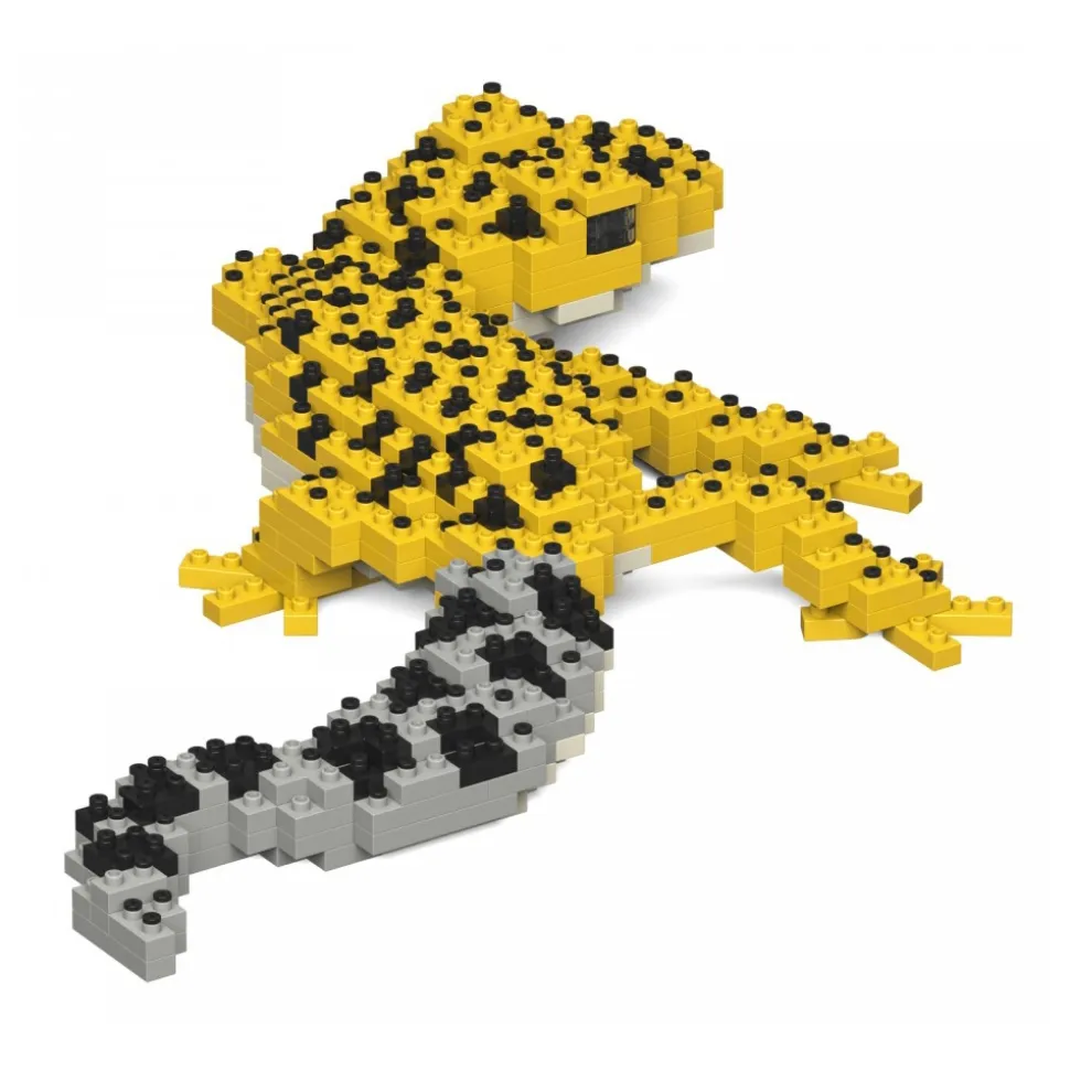Jekca - Leopard Gecko 01S - Lego - Sculpture - Construction - 4D - Brick Animals - Toys - Avvenice