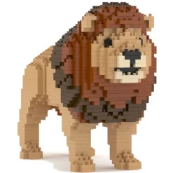 Jekca - Lion 03 - Big - Lego - Sculpture - Construction - 4D - Brick Animals - Toys - Avvenice