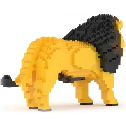 Jekca - Lion 01 - Big - Lego - Sculpture - Construction - 4D - Brick Animals - Toys - Avvenice