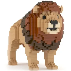 Jekca - Lion 03 - Lego - Sculpture - Construction - 4D - Brick Animals - Toys - Avvenice