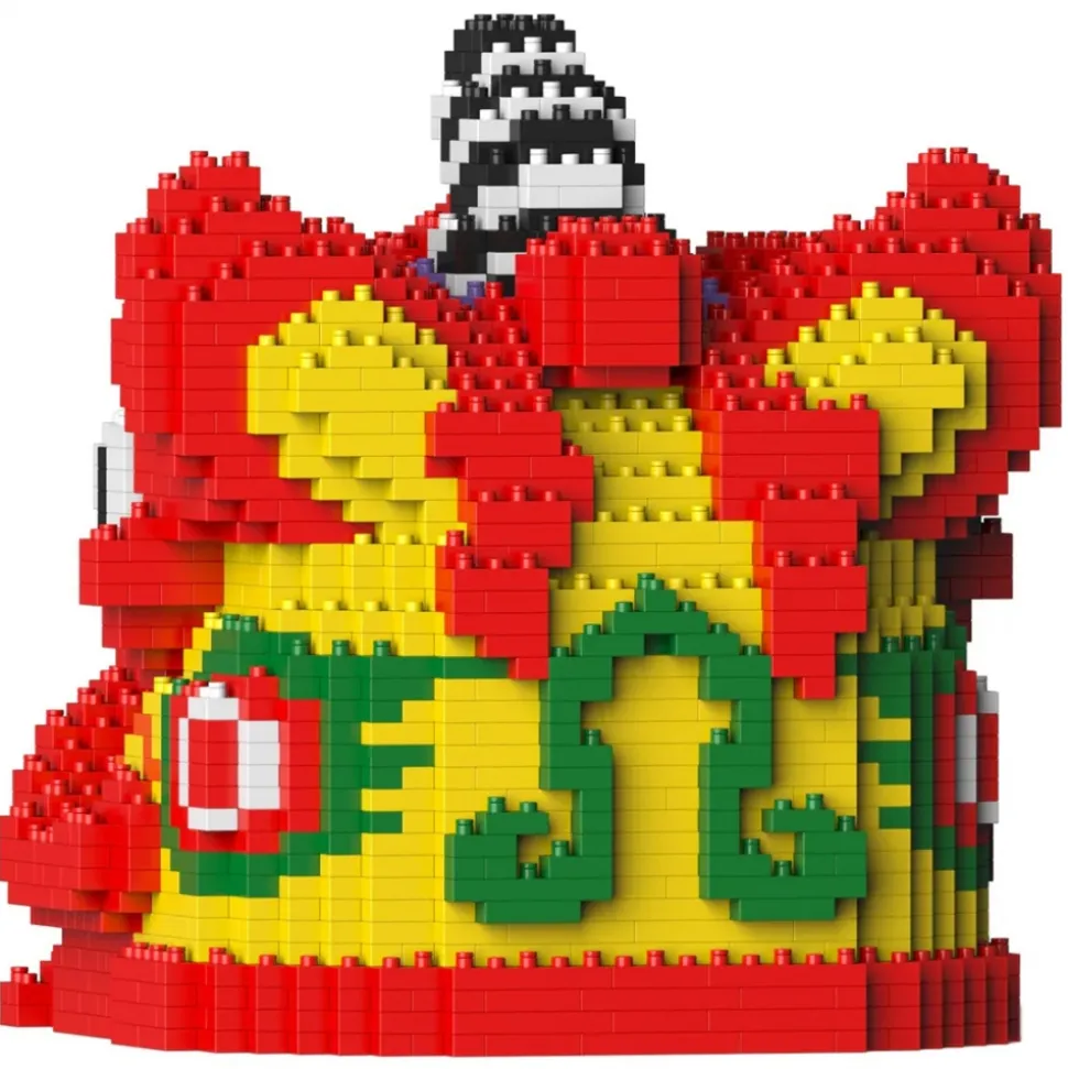 Jekca - Lion Dance Head 01 - Lego - Sculpture - Construction - 4D - Brick Animals - Toys - Avvenice