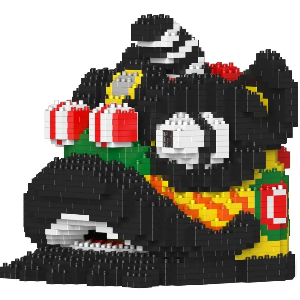 Jekca - Lion Dance Head 02 - Big - Lego - Sculpture - Construction - 4D - Brick Animals - Toys - Avvenice
