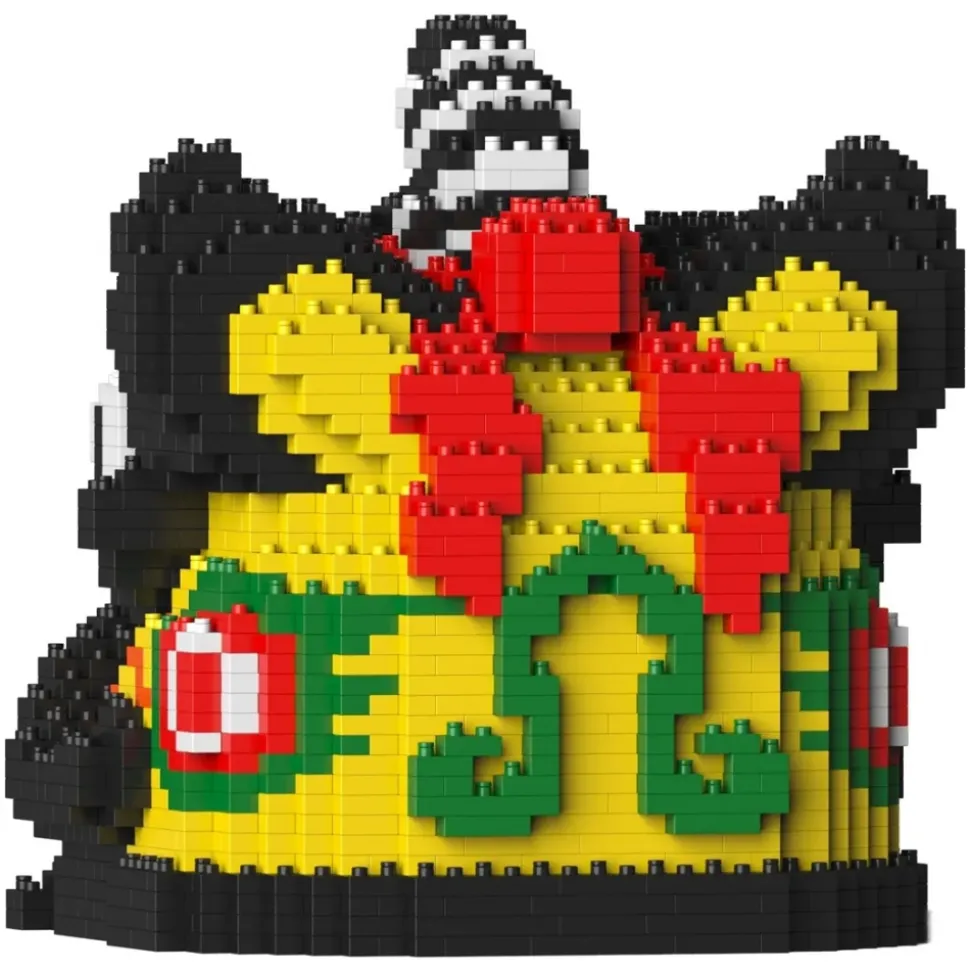 Jekca - Lion Dance Head 02 - Big - Lego - Sculpture - Construction - 4D - Brick Animals - Toys - Avvenice