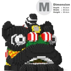 Jekca - Lion Dance Head 02 - Big - Lego - Sculpture - Construction - 4D - Brick Animals - Toys - Avvenice