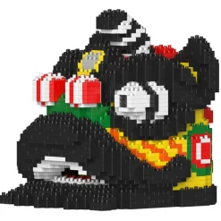 Jekca - Lion Dance Head 02 - Lego - Sculpture - Construction - 4D - Brick Animals - Toys - Avvenice