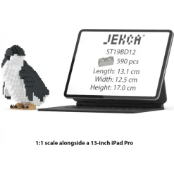 Jekca - Little Penguin 02 - Lego - Sculpture - Construction - 4D - Brick Animals - Toys - Avvenice