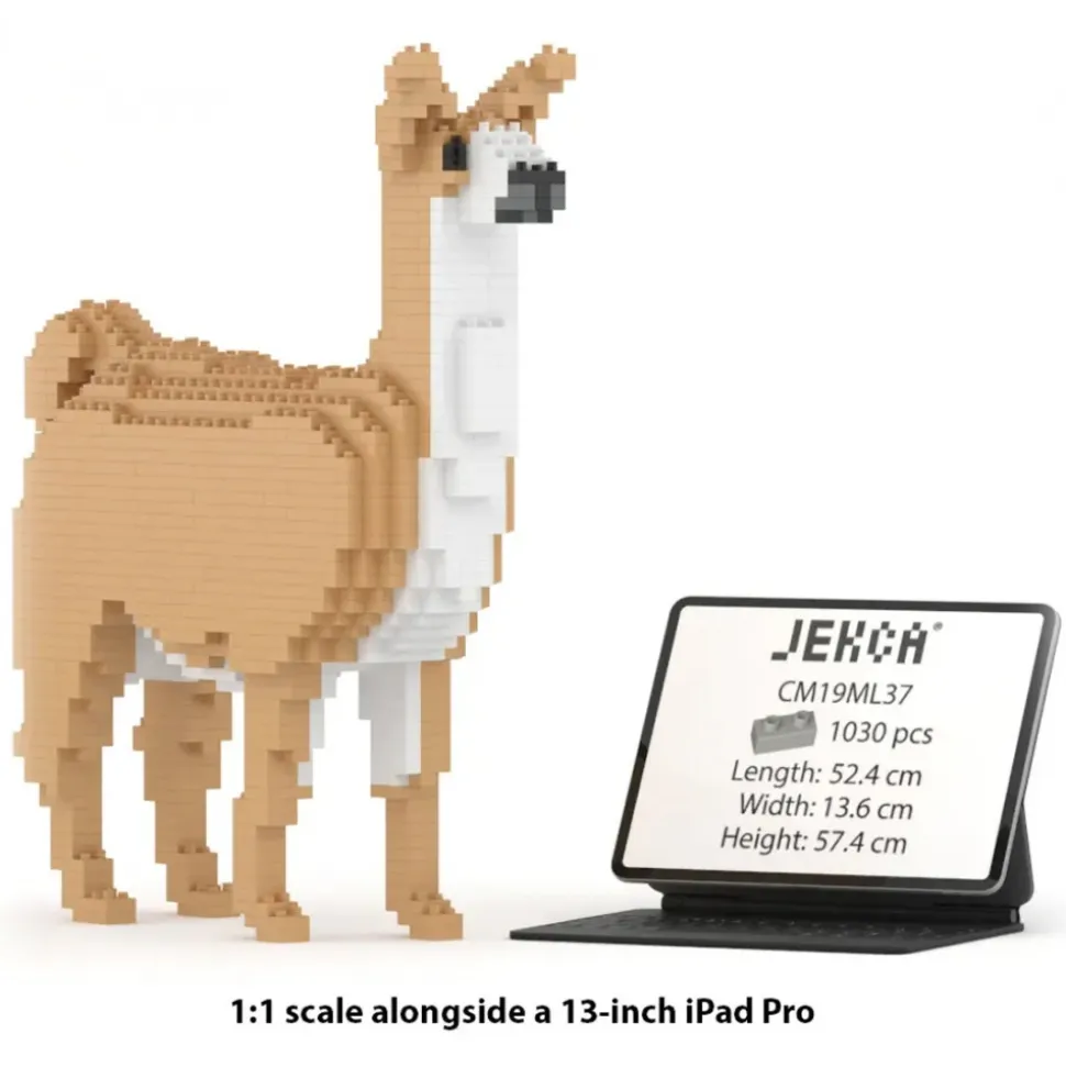 Jekca - Llama 01 - Big - Lego - Sculpture - Construction - 4D - Brick Animals - Toys - Avvenice