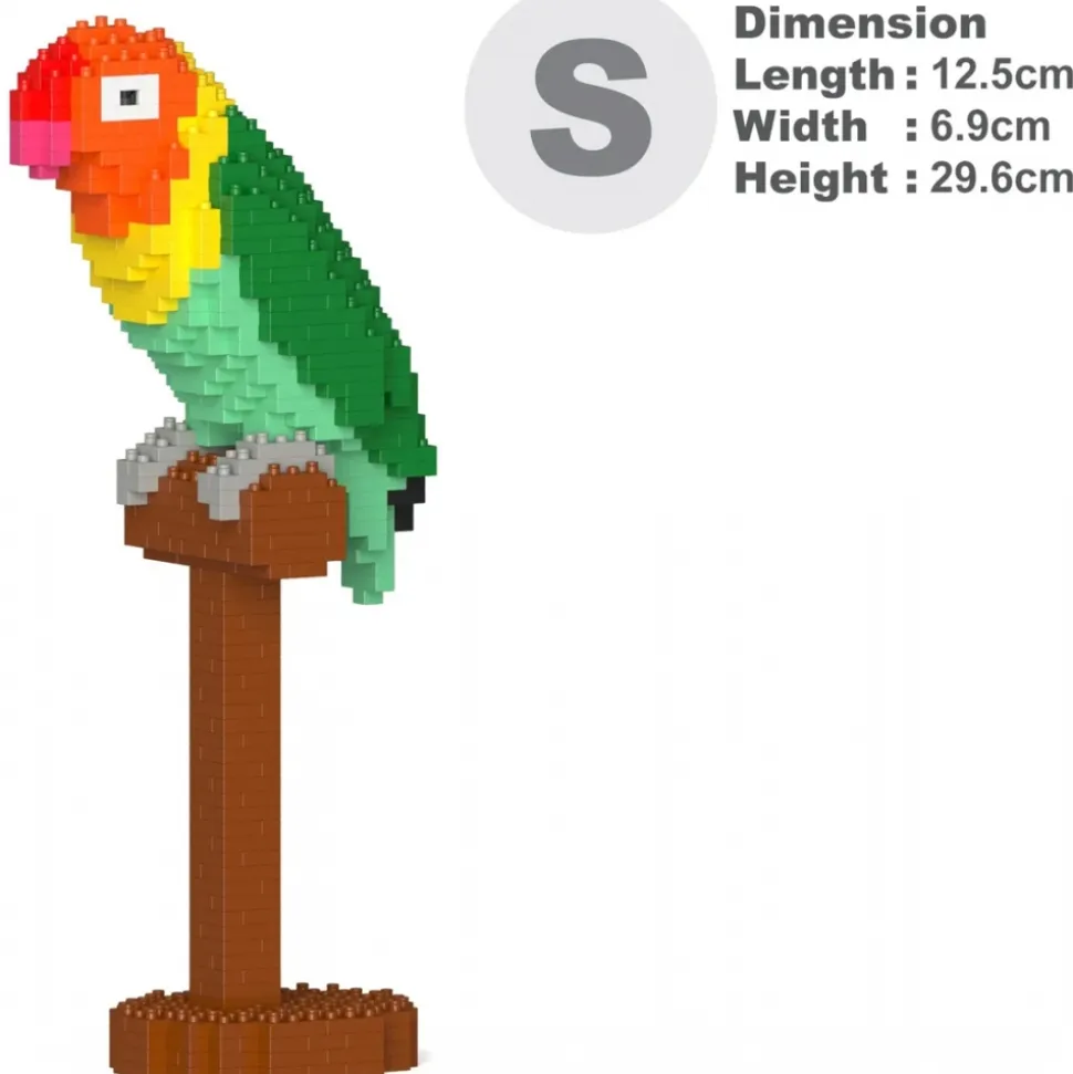 Jekca - Lovebird 01S - Lego - Sculpture - Construction - 4D - Brick Animals - Toys - Avvenice
