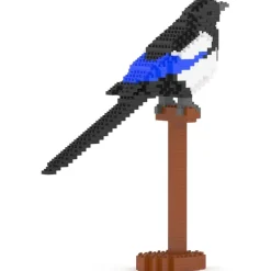 Jekca - Magpie 01S - Lego - Sculpture - Construction - 4D - Brick Animals - Toys - Avvenice
