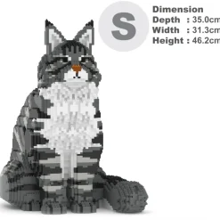 Jekca - Maine Coon 01S-M02 - Lego - Sculpture - Construction - 4D - Brick Animals - Toys - Avvenice