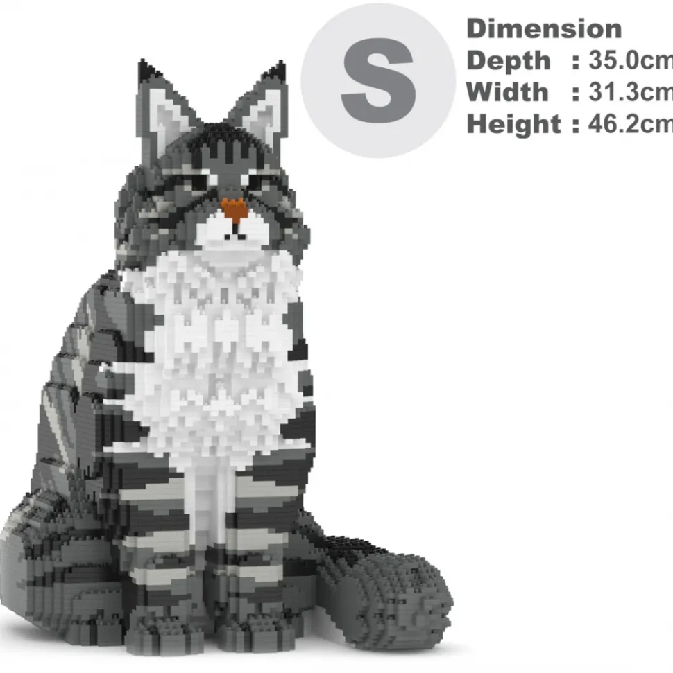 Jekca - Maine Coon 01S-M02 - Lego - Sculpture - Construction - 4D - Brick Animals - Toys - Avvenice