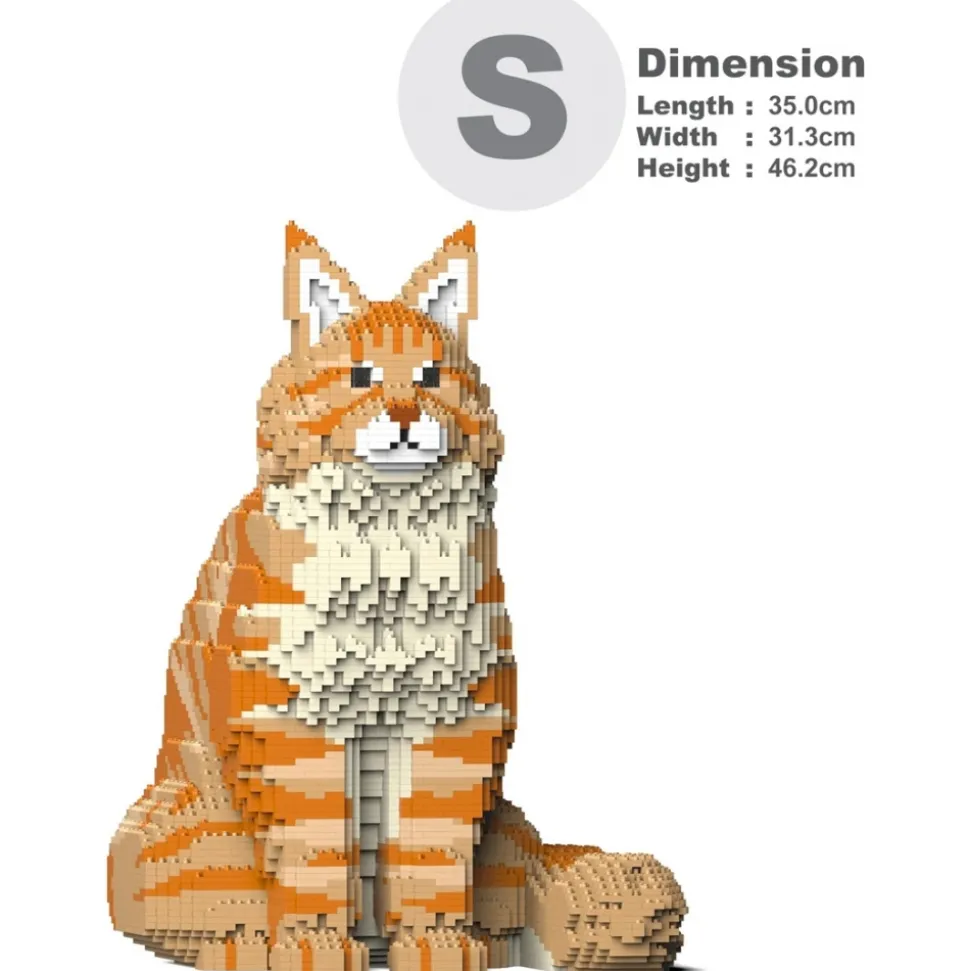 Jekca - Maine Coon 01S-M01 - Lego - Sculpture - Construction - 4D - Brick Animals - Toys - Avvenice
